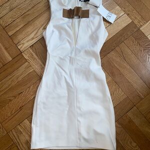 Zara White Backless Dress